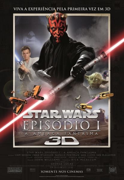 Pôster Pequeno do Filme STAR WARS EPISÓDIO I : A Ameaça Fantasma 3D / VERSÃO 2