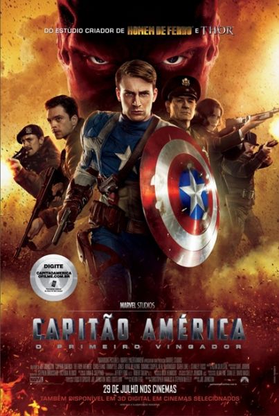 Pôster Pequeno do Filme CAPITÃO AMÉRICA : O Primeiro Vingador / VERSÃO 7