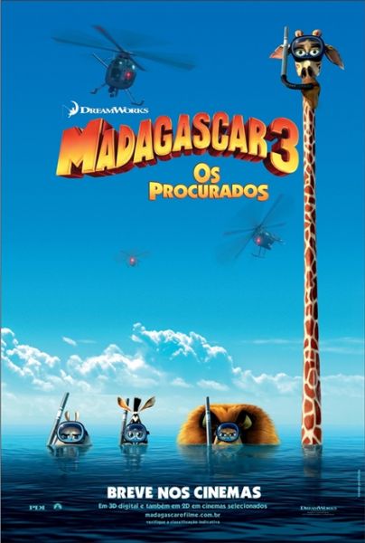 Pôster Pequeno do Filme MADAGASCAR 3 : Os Procurados / VERSÃO 1