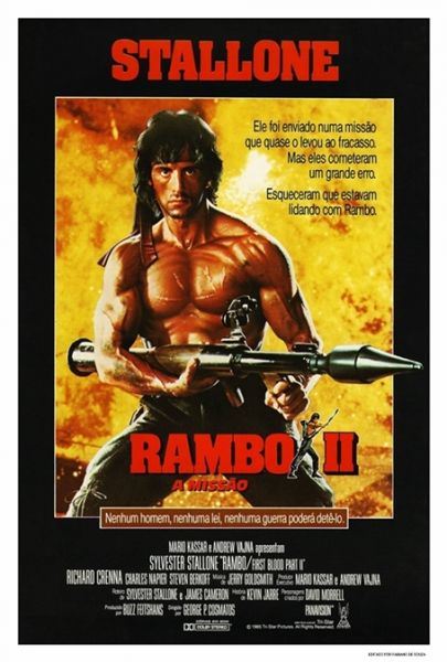 Pôster Pequeno do Filme RAMBO 2 : A Missão / VERSÃO 2