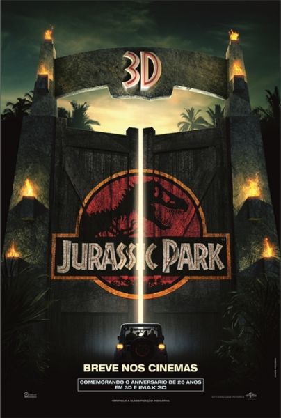 Pôster Pequeno do Filme JURASSIC PARK 3D / VERSÃO 1