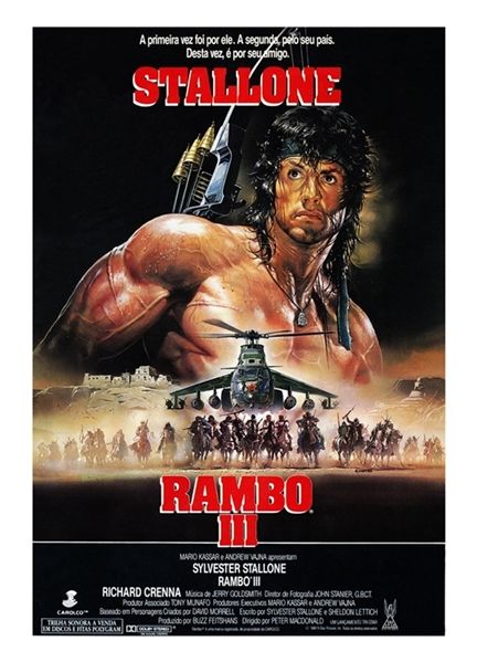 Pôster Pequeno do Filme RAMBO 3 / VERSÃO 2