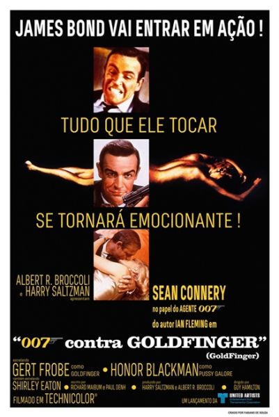 Pôster Pequeno do Filme 007 CONTRA GOLDFINGER