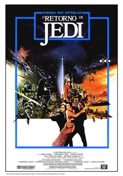 Pôster Pequeno do Filme O RETORNO DE JEDI (Star Wars Episódio VI) / VERSÃO 4.1